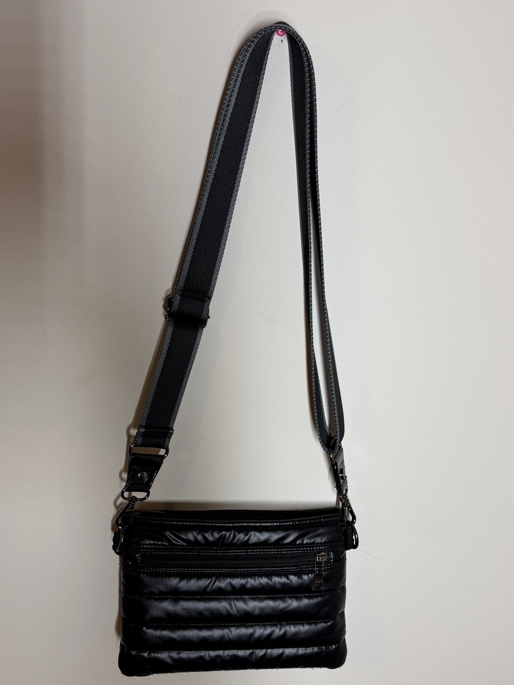 THINK ROYLN Women's Quilted Crossbody Bum Bag Small Blue Pearl Indigo NWT - Picture 7 of 11
